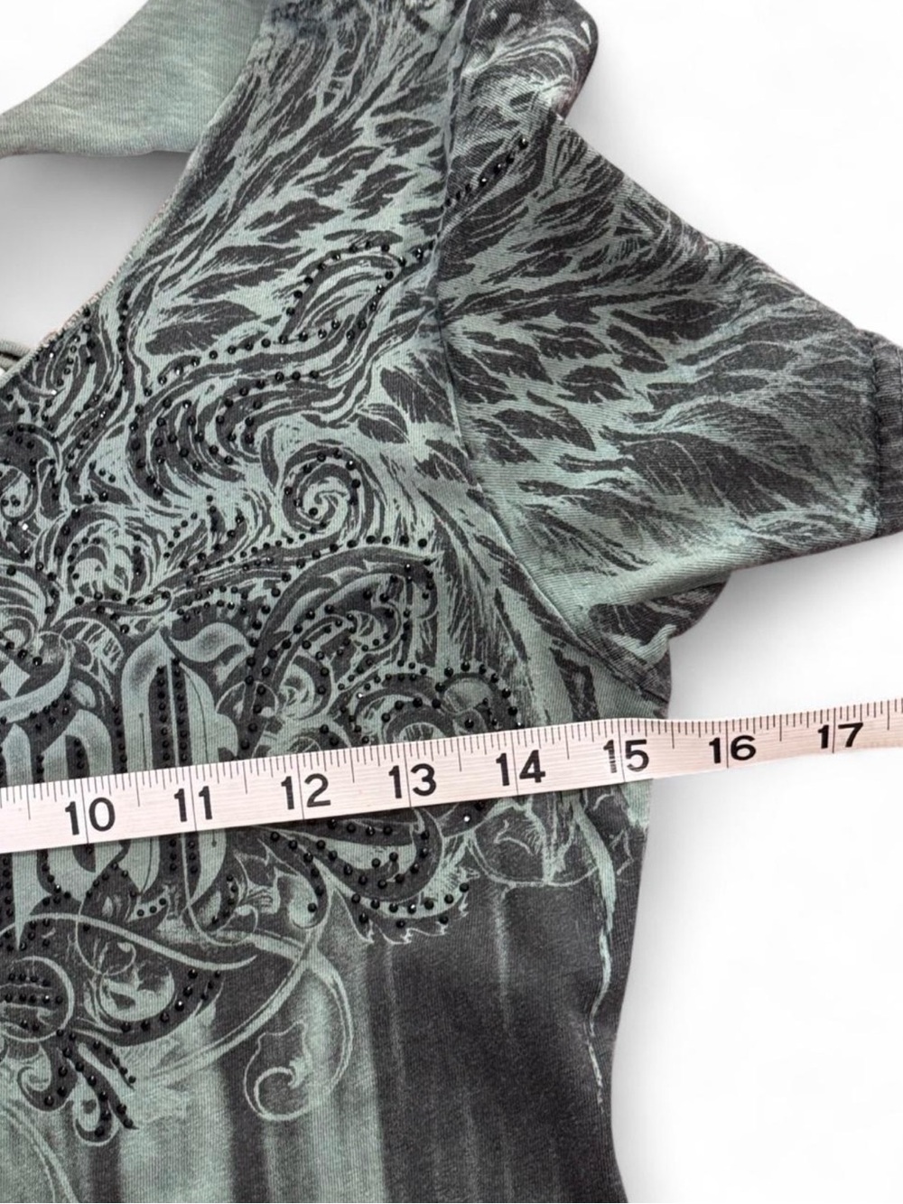 Affliction Grungecore Rhinestone Graphic Top - Picture 8 of 8